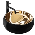 Умывальник Rea Luna Black Gold U3306