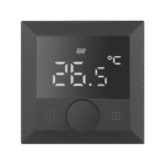Термостат с датчиком пола, программируемый с Wi-Fi , 16 A, 55*55 мм.черный, ручка настройки