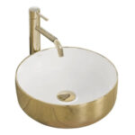 Умывальник Rea Sami Gold White U1801