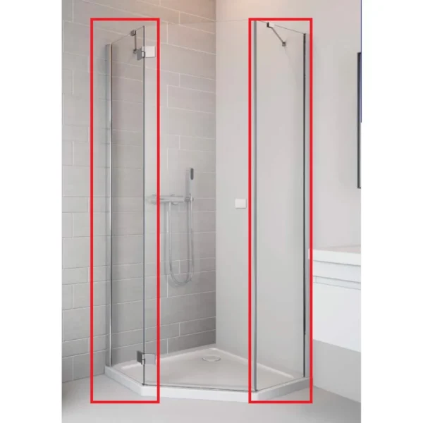Фронтальные стенки Radaway Essenza New PTJ 90Z x 90S Walls 385050-01-01, хром