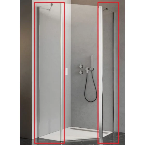 Боковые стенки Radaway Nes PTJ Walls 90 Z x 90 S стекло прозрачное 10052900-01-01, хром