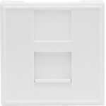 Розетка DEC RJ45 UTP кат.5e, 2мод., бел. (45х45мм), серия (тип) DEC