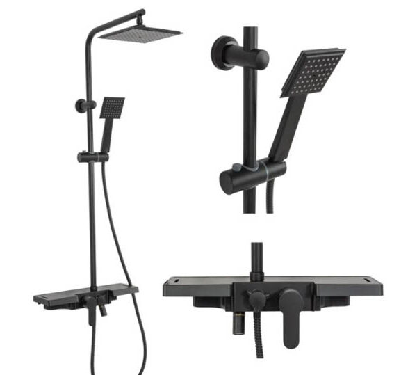 Душевая система Rea Bravo Black P0636
