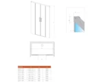 Душевая дверь Radaway Idea DWD 140x200.5, в нишу, с двумя раздвижными створками 387124-01-01, хром — изображение 2