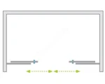 Душевая дверь Radaway Idea DWD 140x200.5, в нишу, с двумя раздвижными створками 387124-01-01, хром — изображение 3