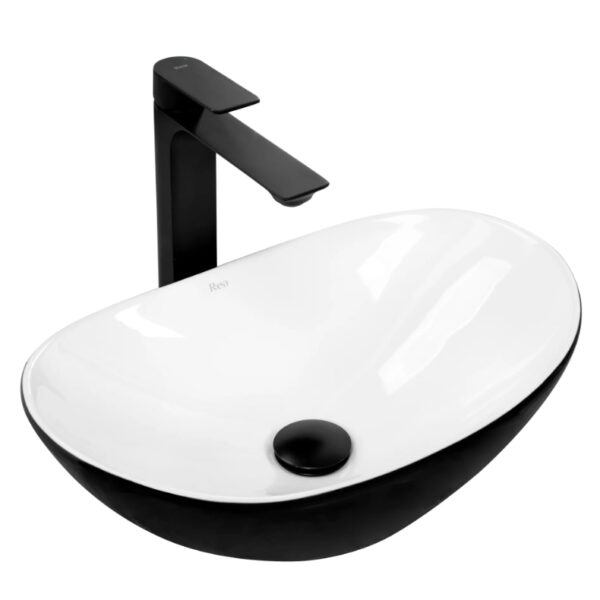 Умывальник Rea Royal Mini Black White U0538