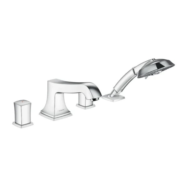 Смеситель на край ванны на 4 отверстия Hansgrohe Metropol Classic 31315000, хром