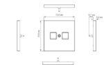 Накладка для розетки RJ45, 2-я, вороненая сталь, серия R98 METAL — изображение 2