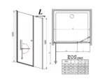 Душевая дверь Radaway Eos DWS 120x197, левая 37992-01-01NL, хром — изображение 3
