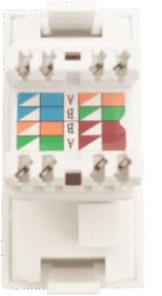 Розетка DEC RJ45 UTP кат.6a, 1мод., бел. (22.5х45мм) — изображение 2