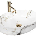 Умывальник Rea Queen Carrara Shiny U1232