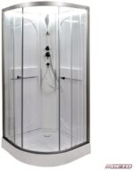 Душевая кабина Deto L609 N LED 90x90 без крыши, с LED-подсветкой, стекла прозрачные, профиль хром