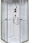 Душевая кабина Deto L609EL 90x90 с электрикой, стекла прозрачные, профиль хром