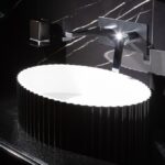 Умывальник накладной Boheme Canale 878-B 50x35 черный глянец