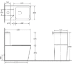 Унитаз напольный SantiLine SL-5017MB 35x65 безободковый черный матовый SoftClose — изображение 2