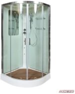 Душевая кабина Deto A09GM 90x90 с гидромассажем, стекла прозрачные, профиль хром — изображение 3