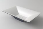 Умывальник накладной Holbi Sirius 57x35 Solid Surface черно/белый матовый