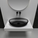 Умывальник накладной Abber Kristall AT2801Onyx 60x40 черный