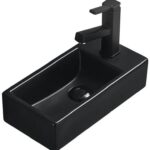 Умывальник подвесной Mexen Inez MEX-21484085L 41x21 черный матовый левый