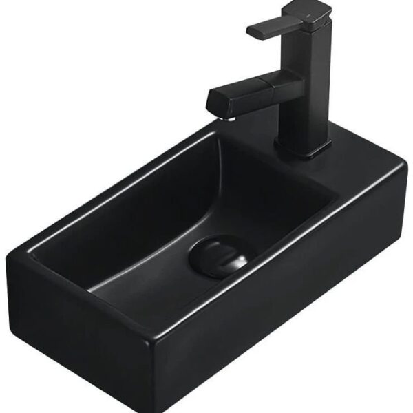 Умывальник подвесной Mexen Inez MEX-21484085L 41x21 черный матовый левый