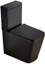 Унитаз напольный SantiLine SL-5017MB 35x65 безободковый черный матовый SoftClose
