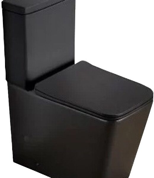 Унитаз напольный SantiLine SL-5017MB 35x65 безободковый черный матовый SoftClose