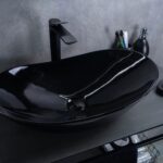 Умывальник накладной Gid BL9811 61x37 черный глянцевый