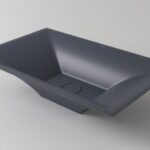 Умывальник накладной Holbi Sirius 57x35 Solid Surface черный матовый