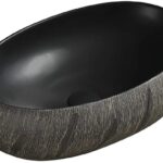 Умывальник Mexen Abril Black Matt 58x39,5 черный с узором