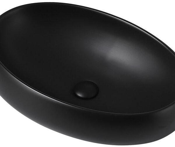 Умывальник накладной Abber Bequem AC2102MB 60x40,5 черный матовый