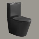 Унитаз-компакт Cerutti Spa Sella MB CT9865 60,5x37 сиденье Duroplast, микролифт, черный матовый