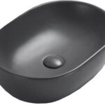 Умывальник накладной Timo Kulo ТК-405 MB 60x42 черный матовый