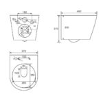 Унитаз подвесной Abber BEQUEM AC1102MB 48x37 сиденье Duroplast, микролифт, черный матовый — изображение 2