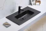 Умывальник CeramaLux 9060MMB 61x46 черный матовый