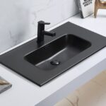 Умывальник CeramaLux 9060MMB 61x46 черный матовый