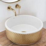 Умывальник Rea Helen Gold White U6978 — изображение 2