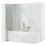 Шторка на ванную Rea Elegant gold matt 80 W6601