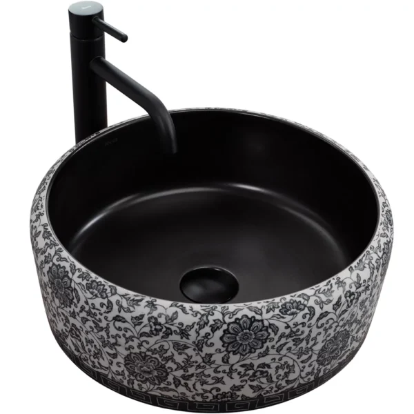 Умывальник Rea Florisa black matt U3307