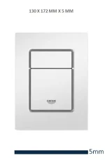 Кнопка для инсталляции Grohe Skate Cosmopolitan S 37 535 DC0, вертикальная, суперсталь — изображение 4