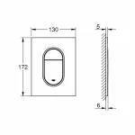 Кнопка для инсталляции Grohe Arena Cosmopolitan S 37 624 000, вертикальная, хром глянцевый — изображение 3