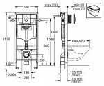 Система инсталляции для унитазов Grohe Rapid SL 4 в 1 с кнопкой смыва 38536001 + 38505000 + 37131000 — изображение 26