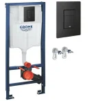 Инсталляция для унитазов Grohe Solido 38811KF0 3 в 1 с черной кнопкой смыва