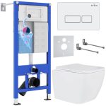 Комплект инсталляции с унитазом 6 в 1 Roxen StounFix Dual Fresh 571468 (состоит из: 710200, Caspia 410280W, 530135-01)
