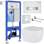 Комплект инсталляции с унитазом 6 в 1 Roxen StounFix Dual Fresh 636623 (состоит из: 710200, Glass 430280W, 530155-01)