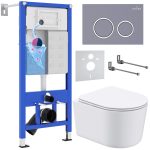 Комплект инсталляции с унитазом 6 в 1 Roxen StounFix Dual Fresh 966133 (состоит из: 710200, Santi 410260DG, 530120-01)