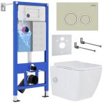 Комплект инсталляции с унитазом 6 в 1 Roxen StounFix Dual Fresh 966246 (состоит из: 710200, Santi 410260BG, 530135-01X)