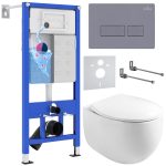 Комплект инсталляции с унитазом 6 в 1 Roxen StounFix Dual Fresh 966842 (состоит из: 710200, Caspia 410280DG, 530170-01)