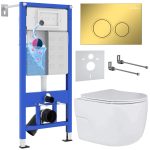 Комплект инсталляции с унитазом 6 в 1 Roxen StounFix Dual Fresh 968015 (состоит из: 710200, Santi 410260G, 530155-01)