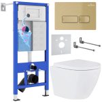 Комплект инсталляции с унитазом 6 в 1 Roxen StounFix Dual Fresh 968050 (состоит из: 710200, Caspia 410280GВ, 530185-02)