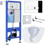 Комплект инсталляции с унитазом 6 в 1 Roxen StounFix Dual Fresh 968316 (состоит из: 710200, Caspia 410280CH, 530205-01)